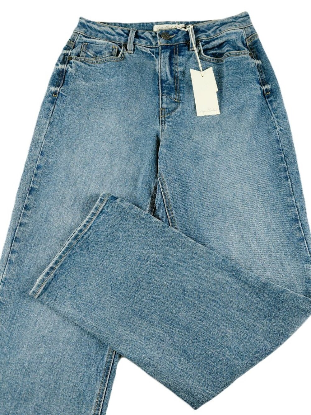 Unpublished Shay High Rise Straight Jeans Women's Size 27 Blur Light Wash